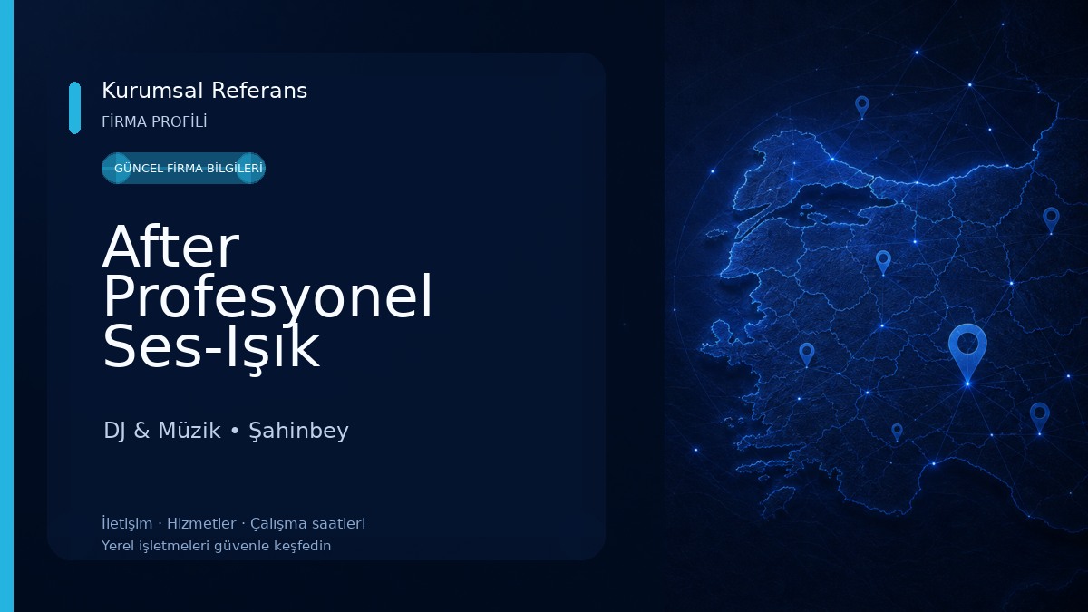 After Profesyonel Ses-Işık Sistemleri Kiralama DJ & Müzik