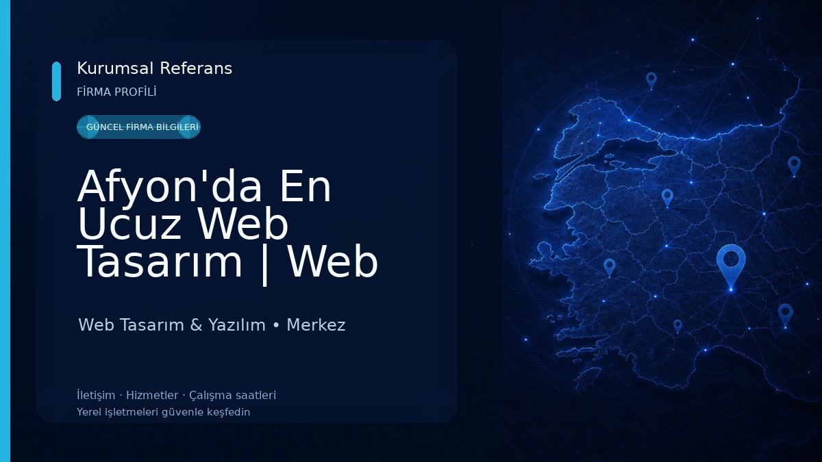Afyon'da En Ucuz Web Tasarım | Web Site Tasarım | Yazılım & Grafik ve Sistem Hizmetleri Web Tasarım & Yazılım