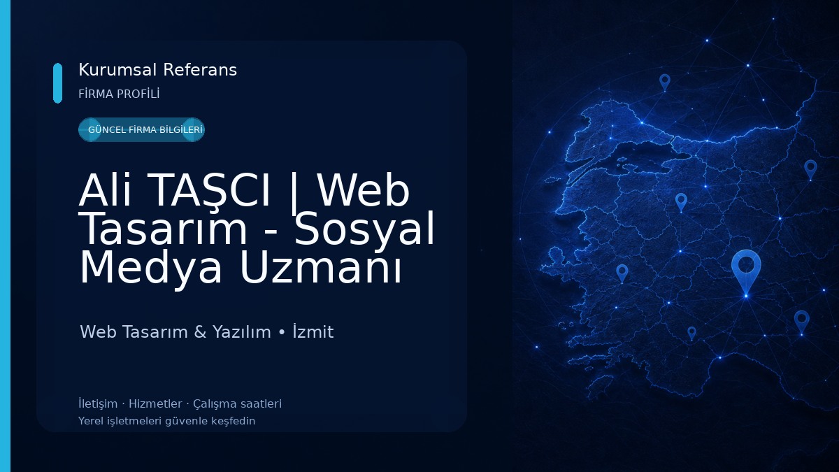 Ali TAŞCI | Web Tasarım - Sosyal Medya Uzmanı Web Tasarım & Yazılım