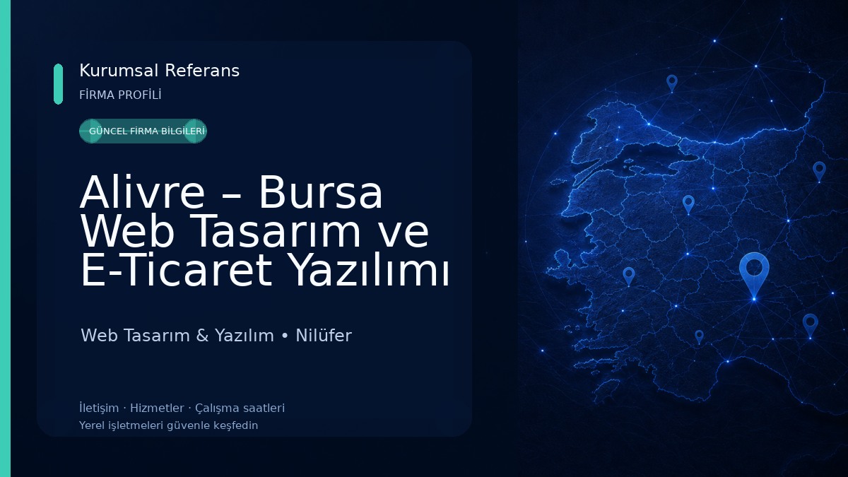 Alivre – Bursa Web Tasarım ve E-Ticaret Yazılımı Web Tasarım & Yazılım