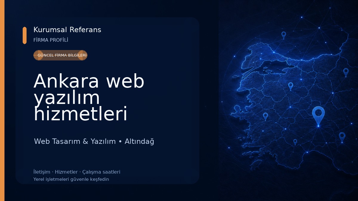 Ankara web yazılım hizmetleri Web Tasarım & Yazılım