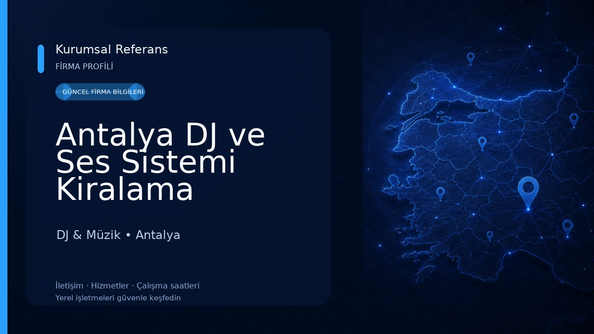 Antalya DJ ve Ses Sistemi Kiralama DJ & Müzik