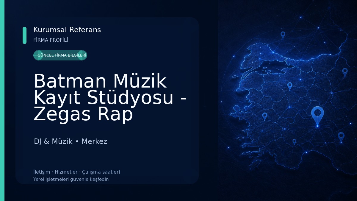 Batman Müzik Kayıt Stüdyosu - Zegas Rap Studio DJ & Müzik