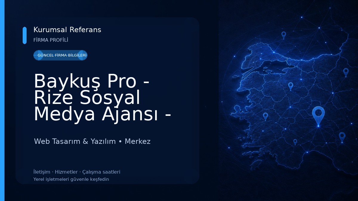 Baykuş Pro - Rize Sosyal Medya Ajansı - Reklam Ajansı - E-Ticaret - Yazılım