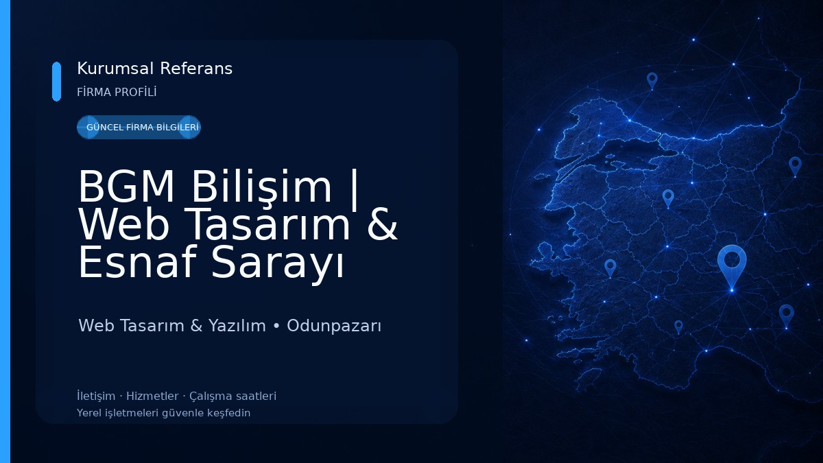 BGM Bilişim | Web Tasarım & Esnaf Sarayı Bilgisayar | Grafik Tasarım 