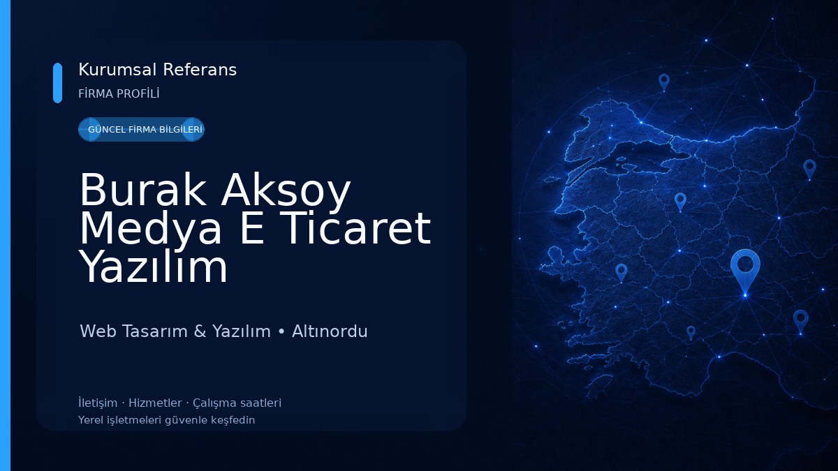 Burak Aksoy Medya E Ticaret Yazılım Web Tasarım & Yazılım