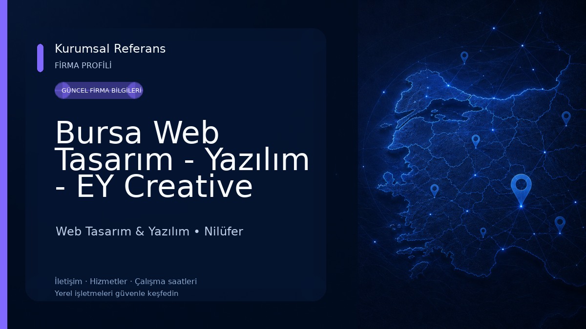 Bursa Web Tasarım - Yazılım - EY Creative Solutions