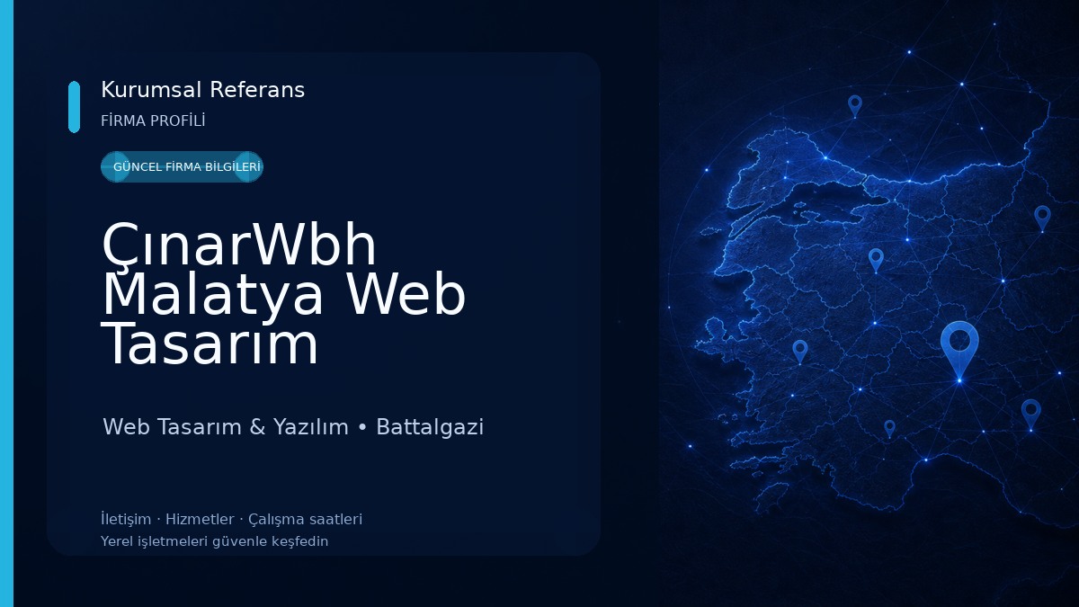 ÇınarWbh Malatya Web Tasarım Web Tasarım & Yazılım