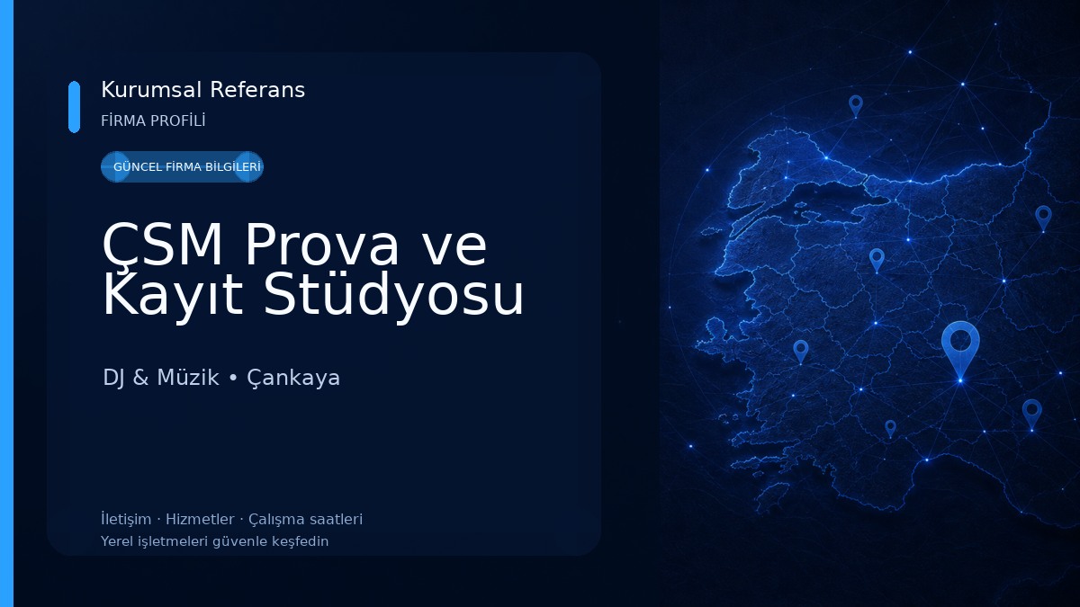 ÇSM Prova ve Kayıt Stüdyosu DJ & Müzik