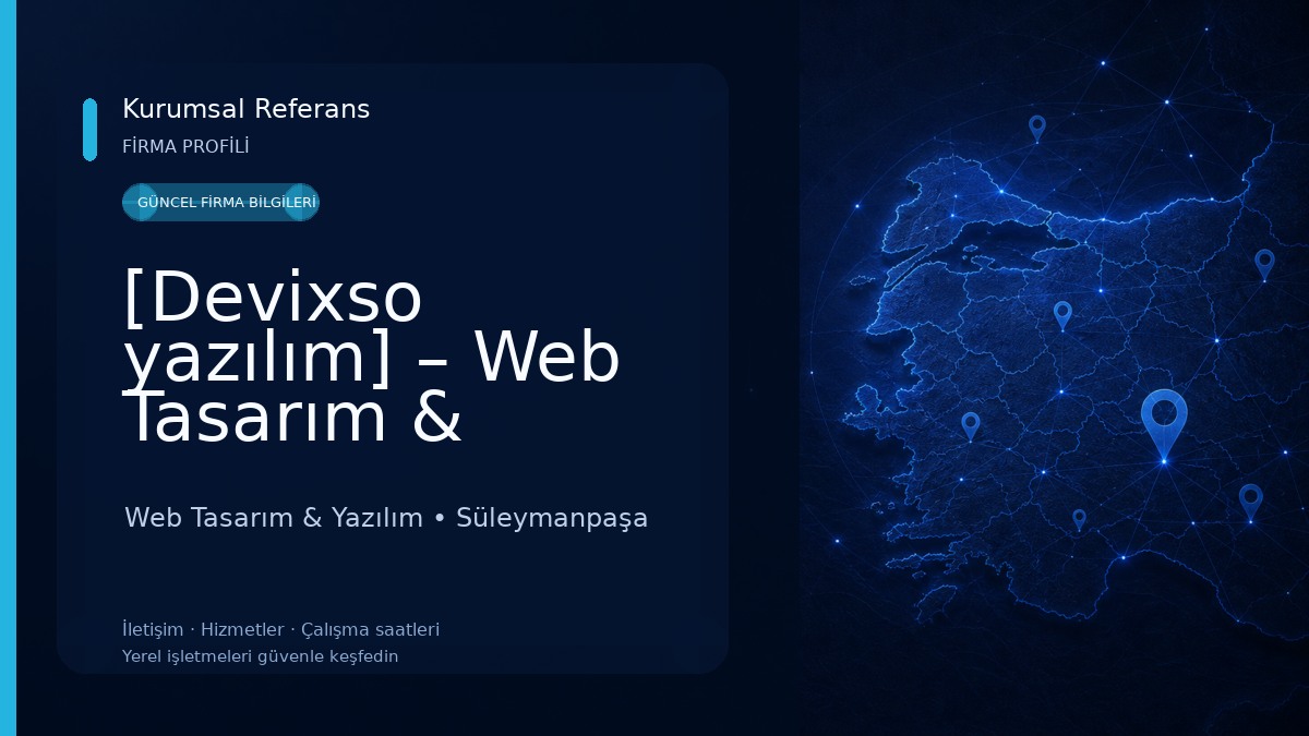 [Devixso yazılım] – Web Tasarım & Yazılım Hizmetleri | Tekirdağ 