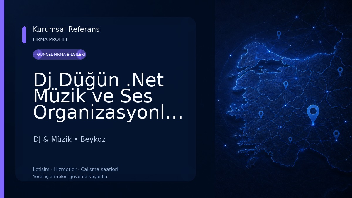 Dj Düğün .Net Müzik ve Ses Organizasyonları DJ & Müzik