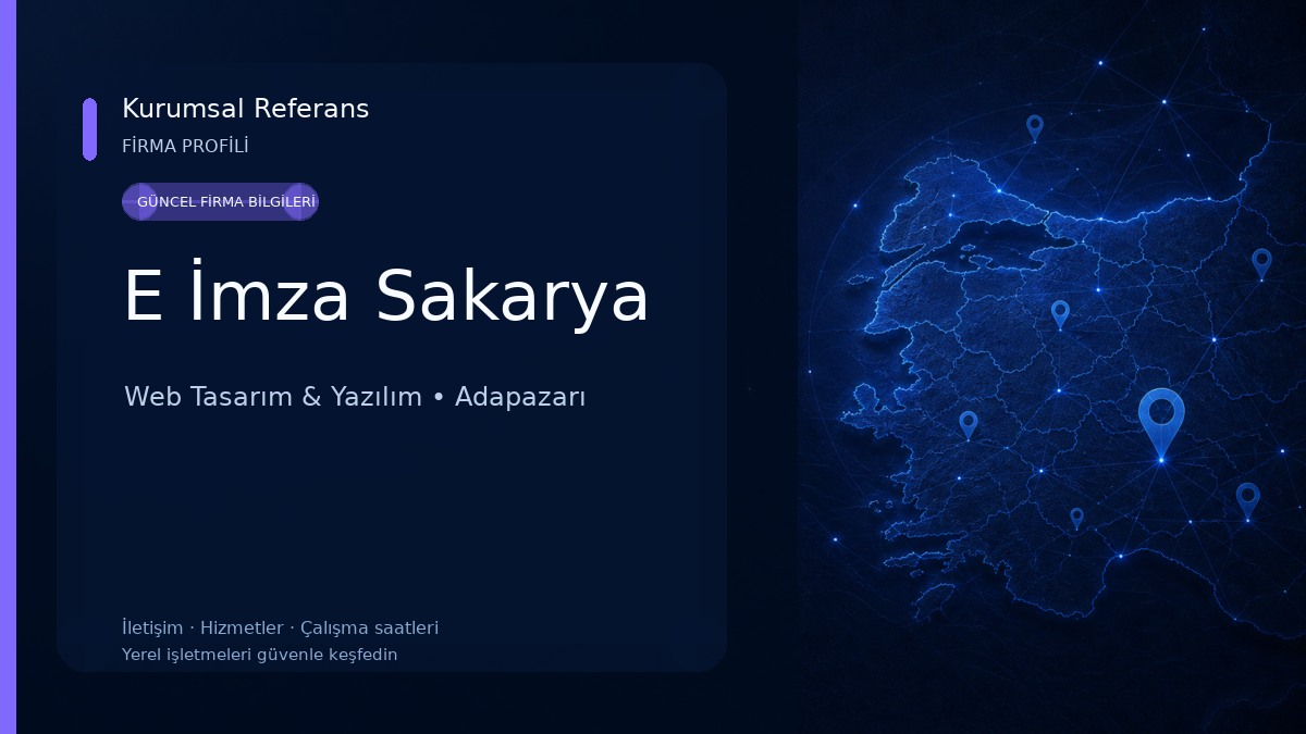 E İmza Sakarya Web Tasarım & Yazılım