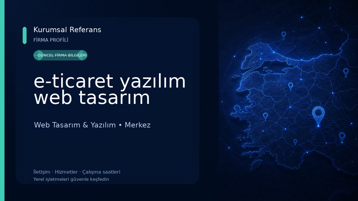 e-ticaret yazılım web tasarım Web Tasarım & Yazılım
