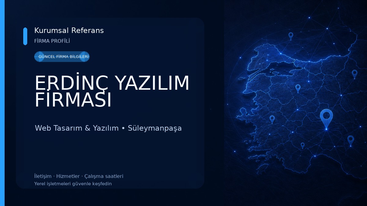 ERDİNÇ YAZILIM FİRMASI Web Tasarım & Yazılım