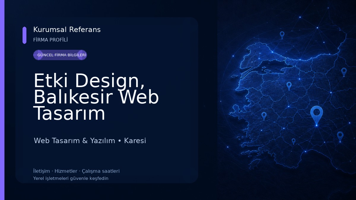 Etki Design, Balıkesir Web Tasarım Web Tasarım & Yazılım