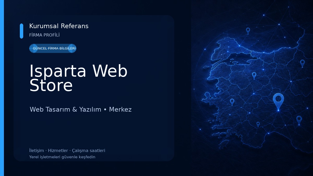 Isparta Web Store Web Tasarım & Yazılım