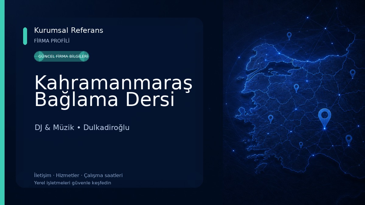 Kahramanmaraş Bağlama Dersi 