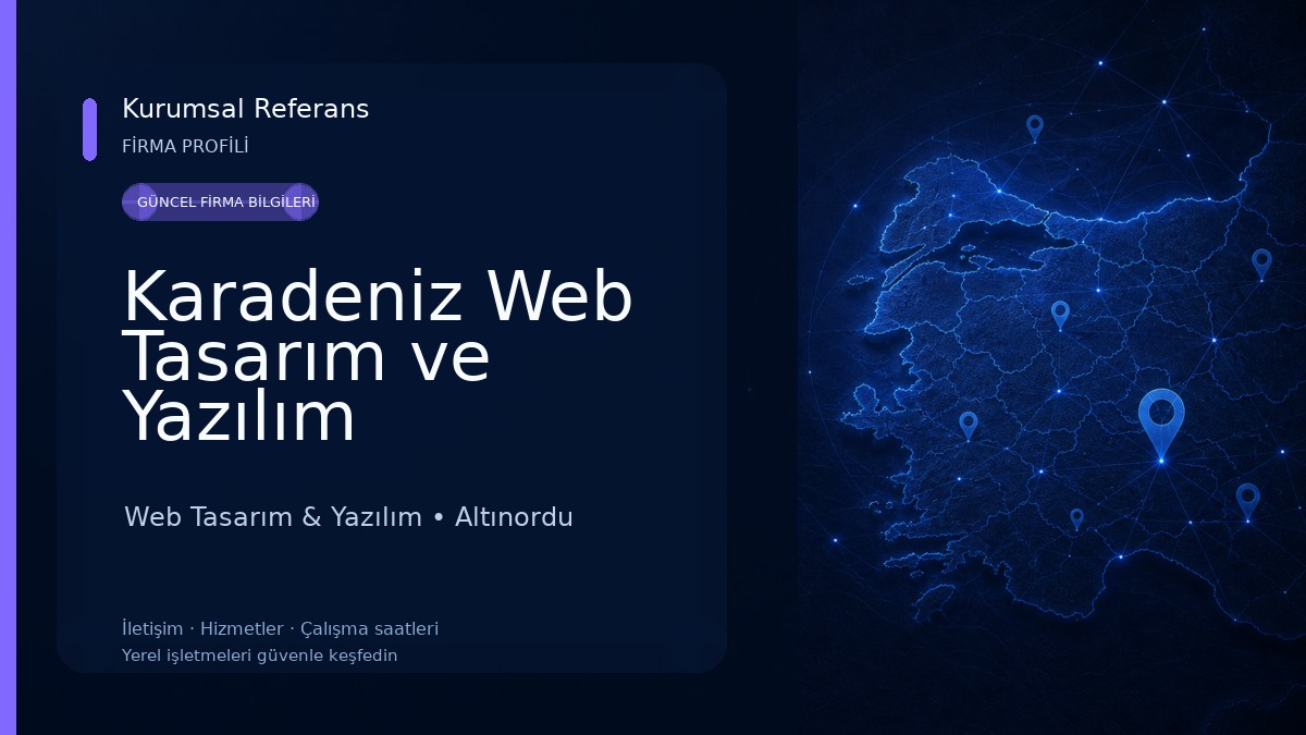 Karadeniz Web Tasarım ve Yazılım Web Tasarım & Yazılım