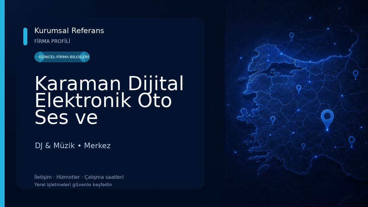 Karaman Dijital Elektronik Oto Ses ve Multimedya Sistemleri DJ & Müzik