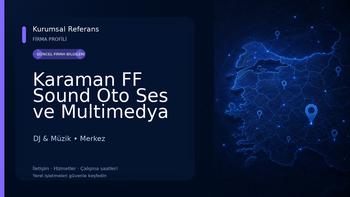 Karaman FF Sound Oto Ses ve Multimedya Sistemleri DJ & Müzik
