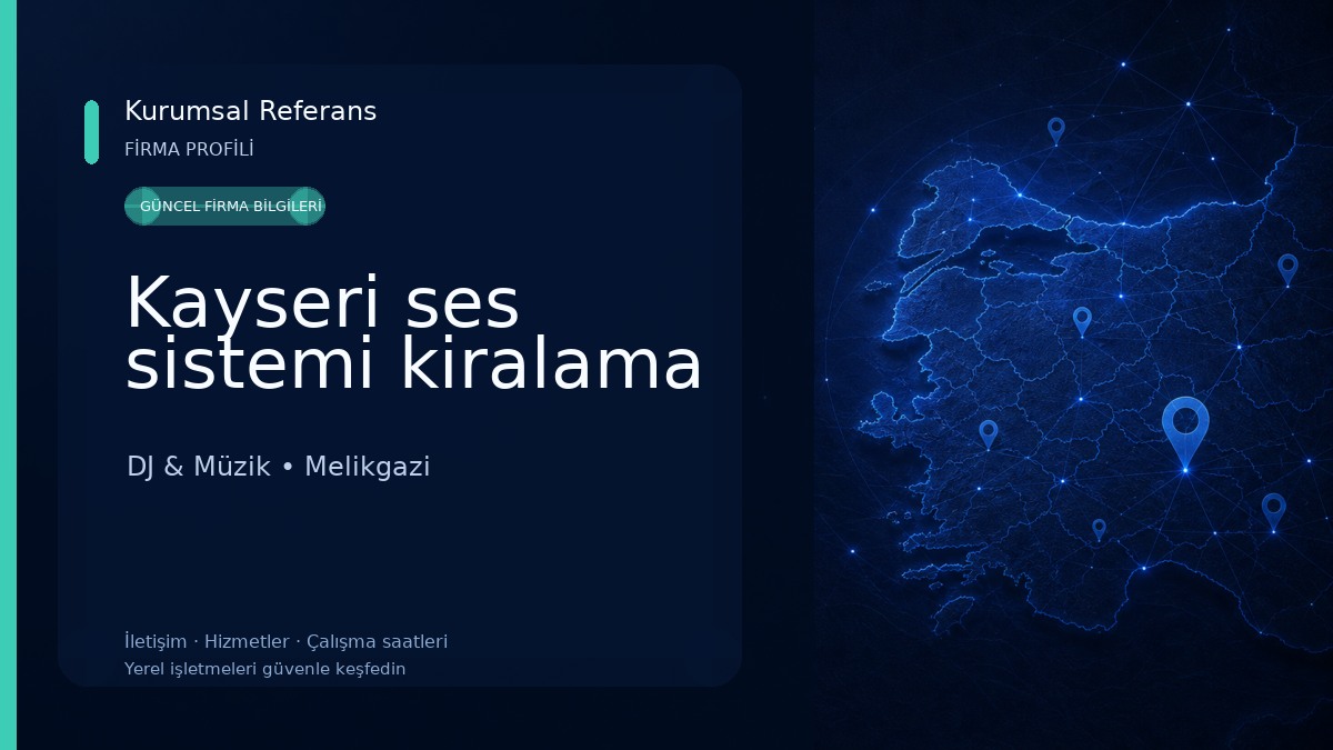 Kayseri ses sistemi kiralama