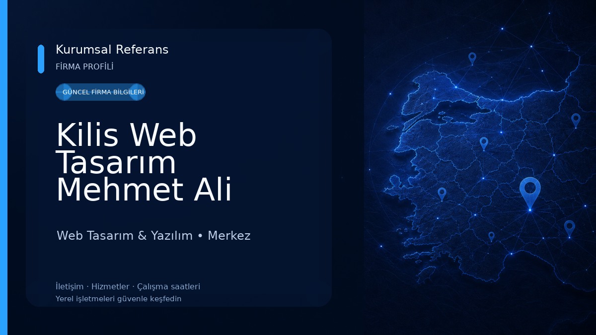 Kilis Web Tasarım Mehmet Ali Sıcakoğlu Web Tasarım & Yazılım