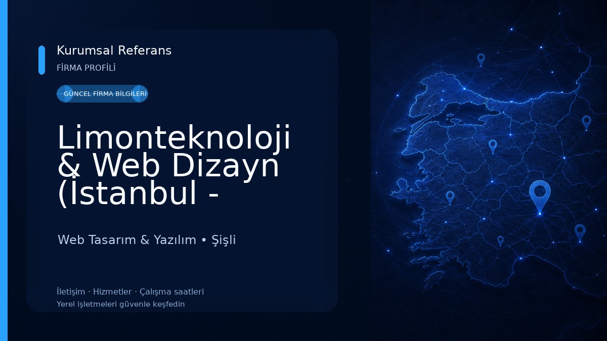 Limonteknoloji & Web Dizayn (İstanbul - Perpa) Web Tasarım & Yazılım