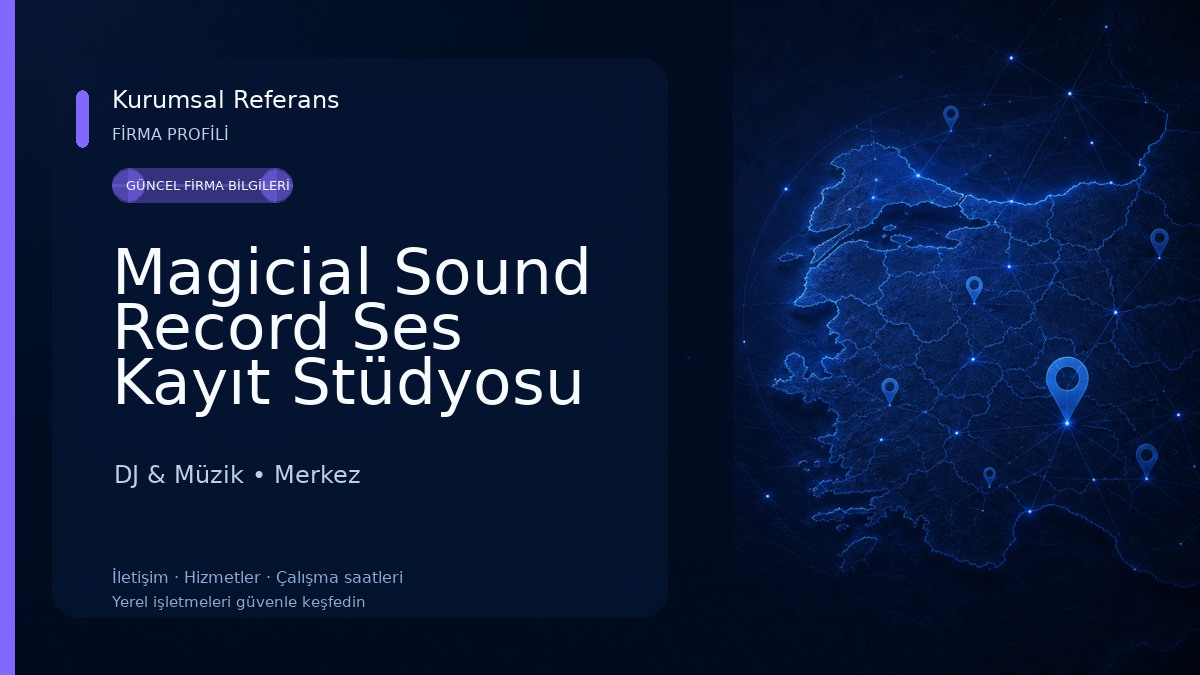Magicial Sound Record Ses Kayıt Stüdyosu DJ & Müzik