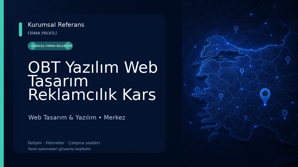 OBT Yazılım Web Tasarım Reklamcılık Kars 