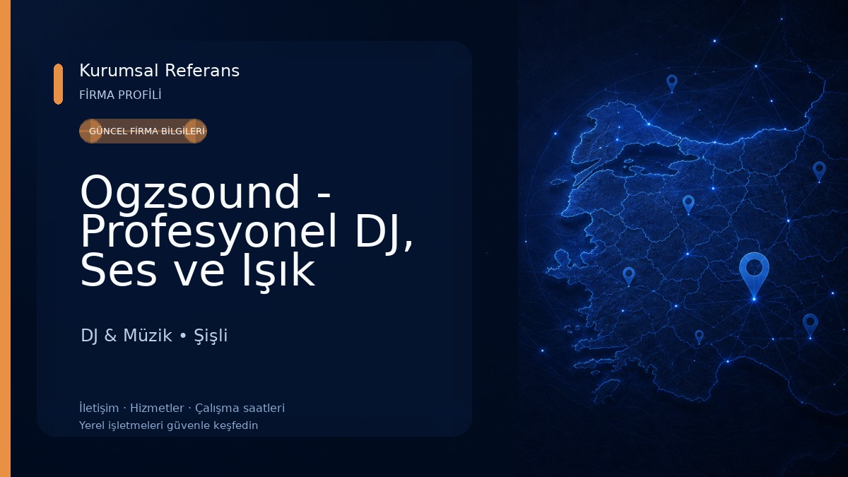 Ogzsound - Profesyonel DJ, Ses ve Işık Sistemleri Kiralama DJ & Müzik