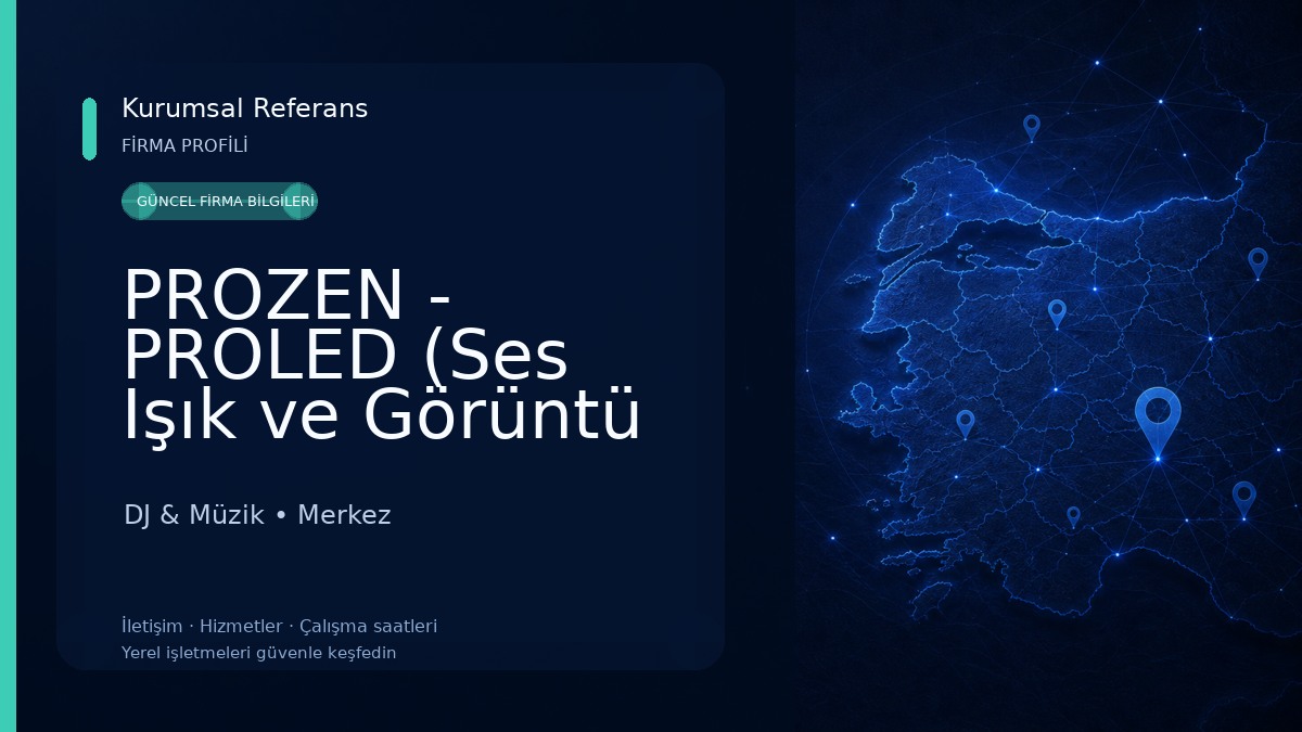 PROZEN - PROLED (Ses Işık ve Görüntü Sistemleri LTD. ŞTİ) DJ & Müzik