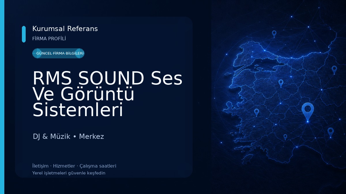 RMS SOUND Ses Ve Görüntü Sistemleri