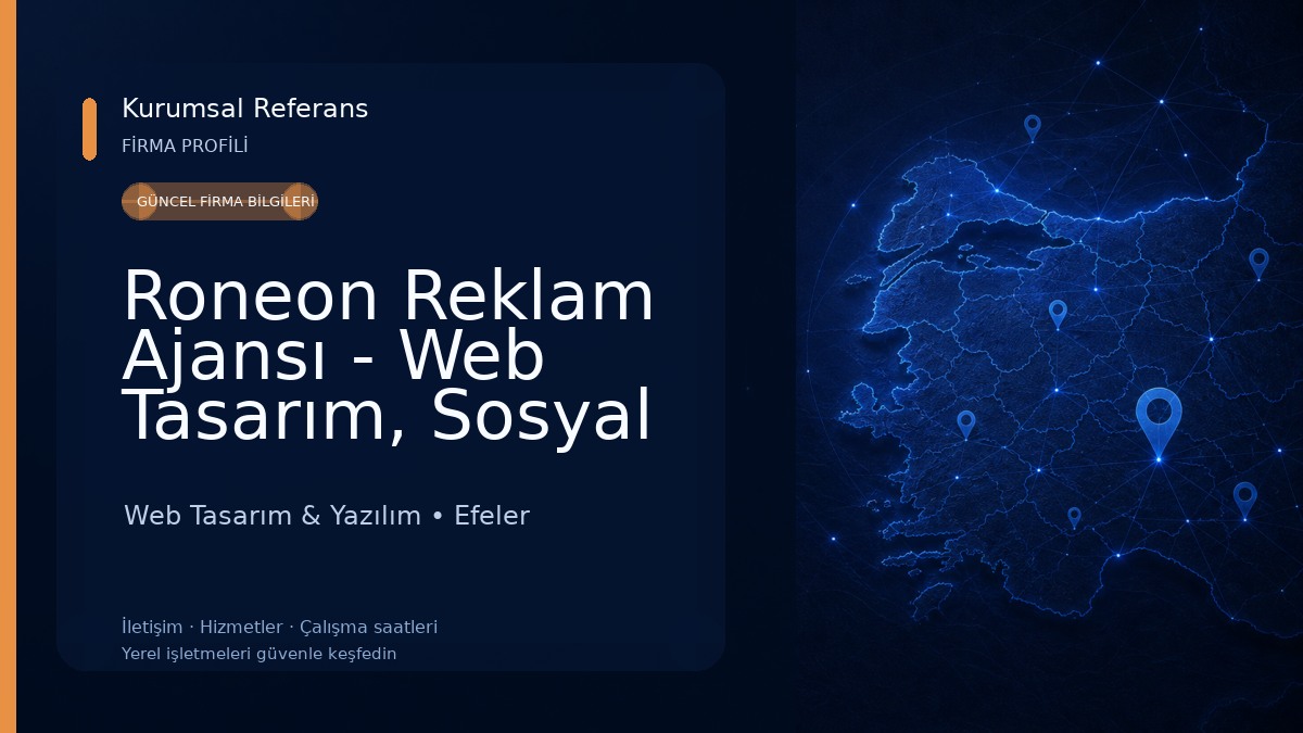 Roneon Reklam Ajansı - Web Tasarım, Sosyal Medya Danışmanlığı, SEO ve Hosting 