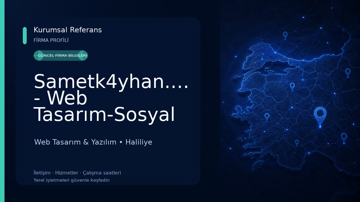 Sametk4yhan.com - Web Tasarım-Sosyal Medya Yönetimi & Video Kurgu Web Tasarım & Yazılım
