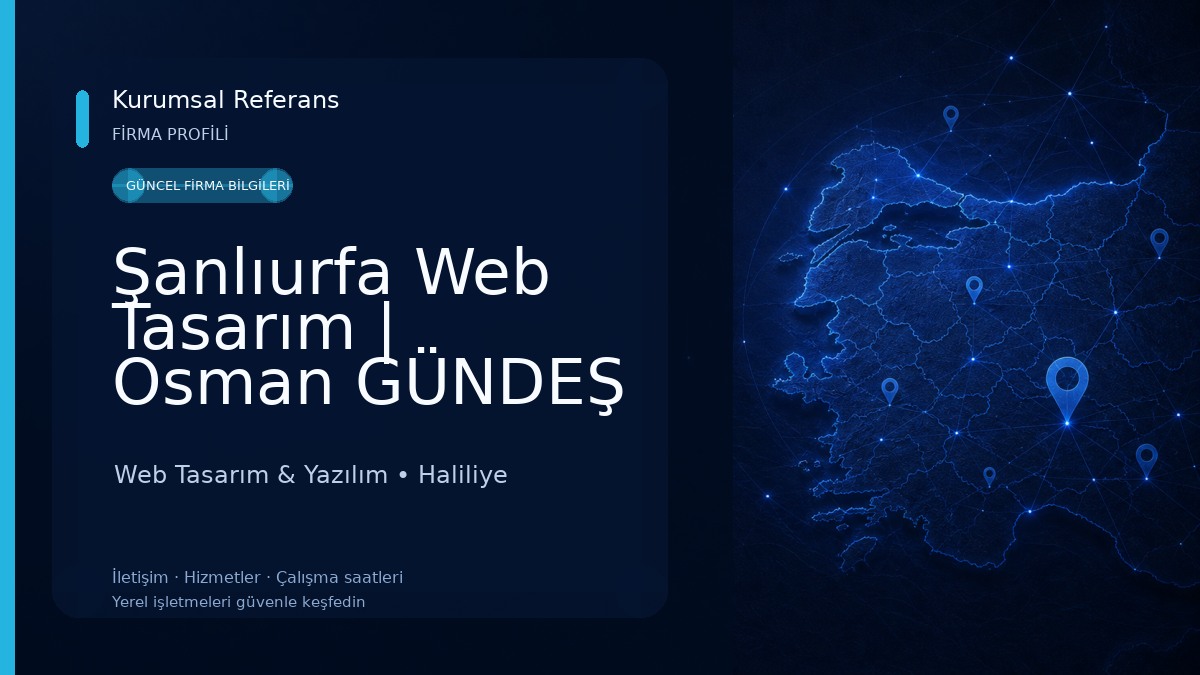 Şanlıurfa Web Tasarım | Osman GÜNDEŞ