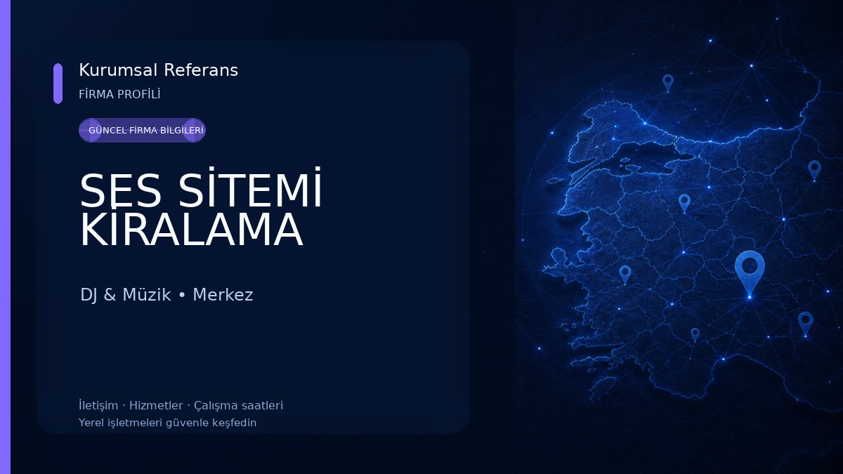 SES SİTEMİ KİRALAMA DJ & Müzik