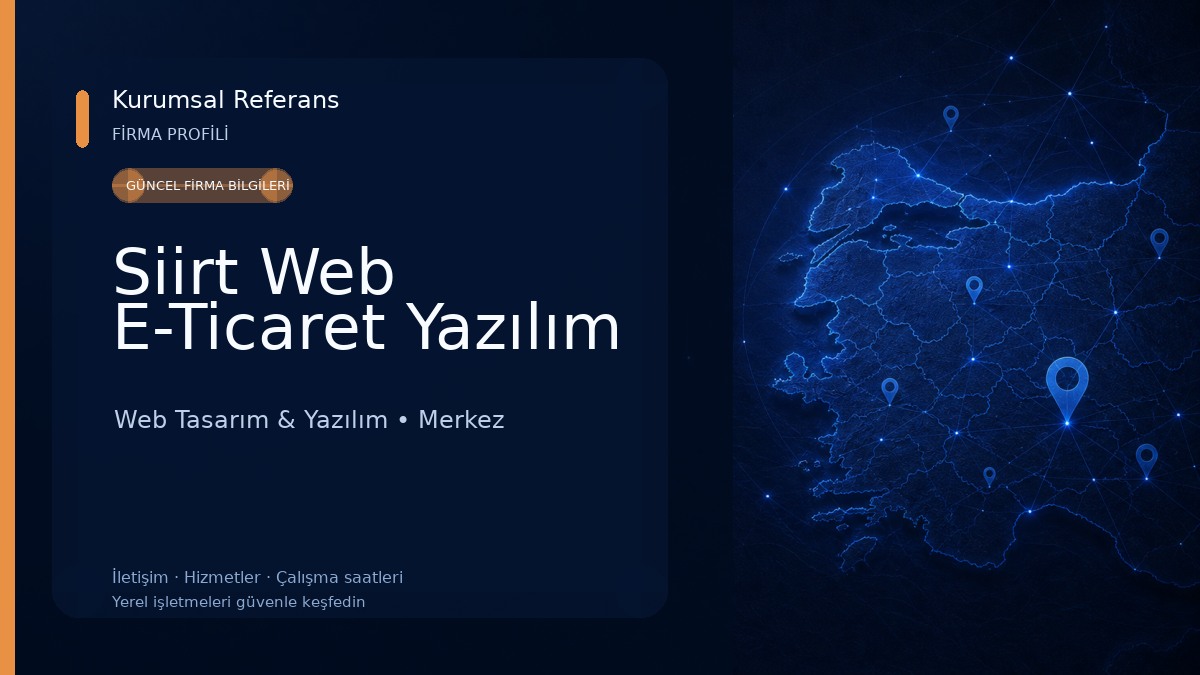 Siirt Web E-Ticaret Yazılım 