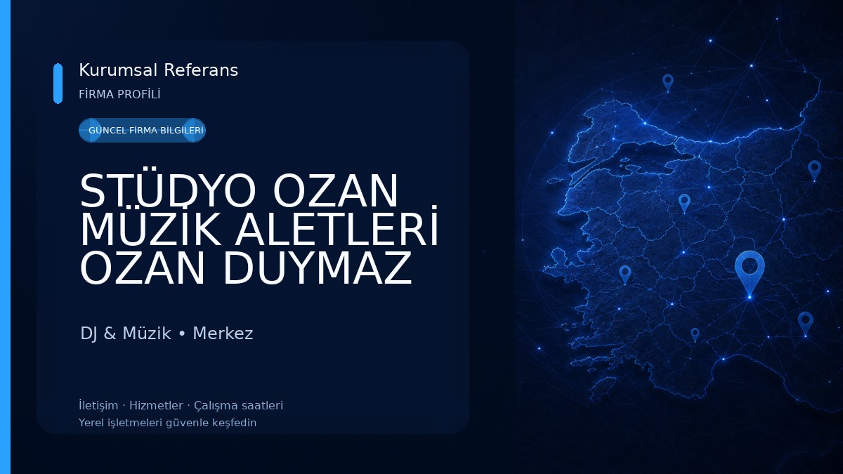 STÜDYO OZAN MÜZİK ALETLERİ OZAN DUYMAZ ADIYAMAN MÜZİK DJ & Müzik