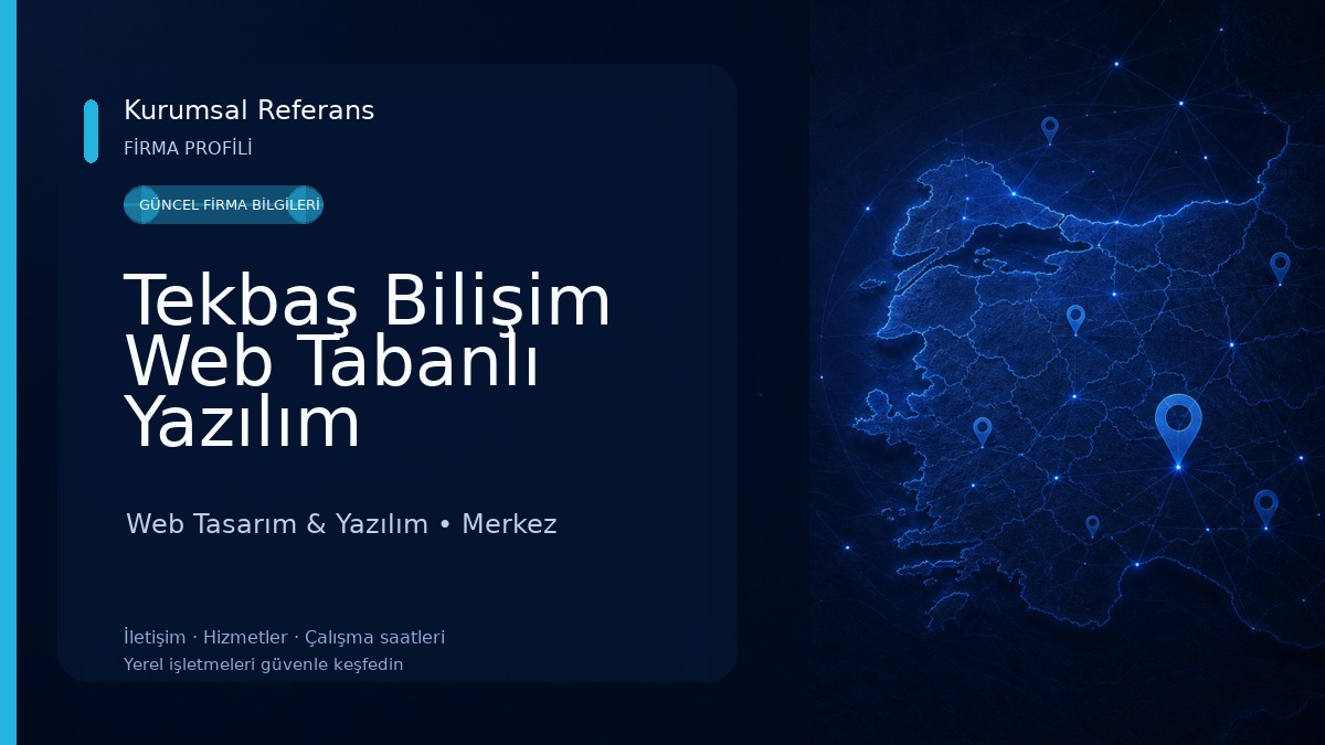 Tekbaş Bilişim Web Tabanlı Yazılım Hizmetleri
