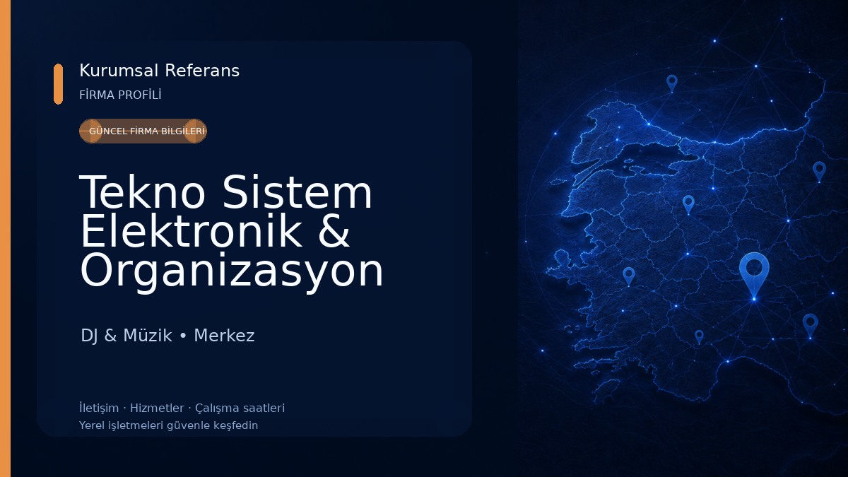 Tekno Sistem Elektronik & Organizasyon DJ & Müzik