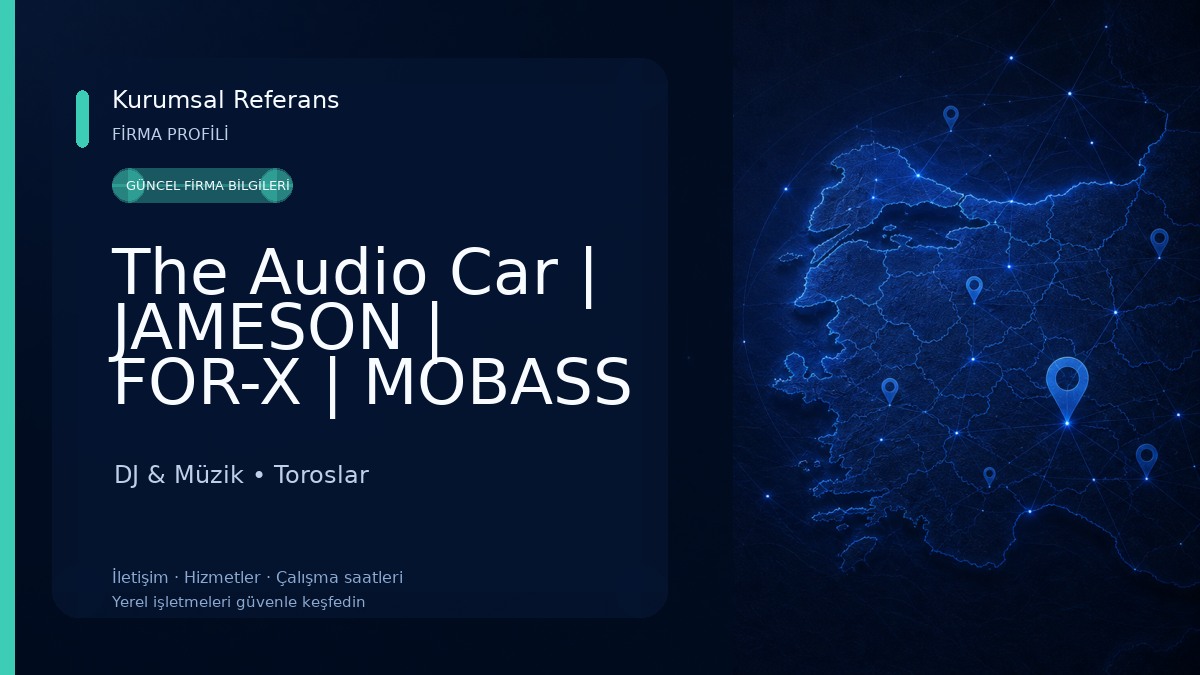 The Audio Car | JAMESON | FOR-X | MOBASS | BUROCK | Mersin DJ & Müzik