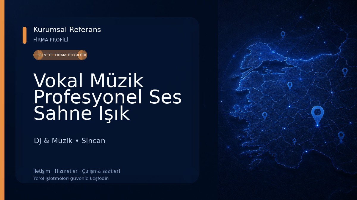 Vokal Müzik Profesyonel Ses Sahne Işık Sistemleri DJ & Müzik
