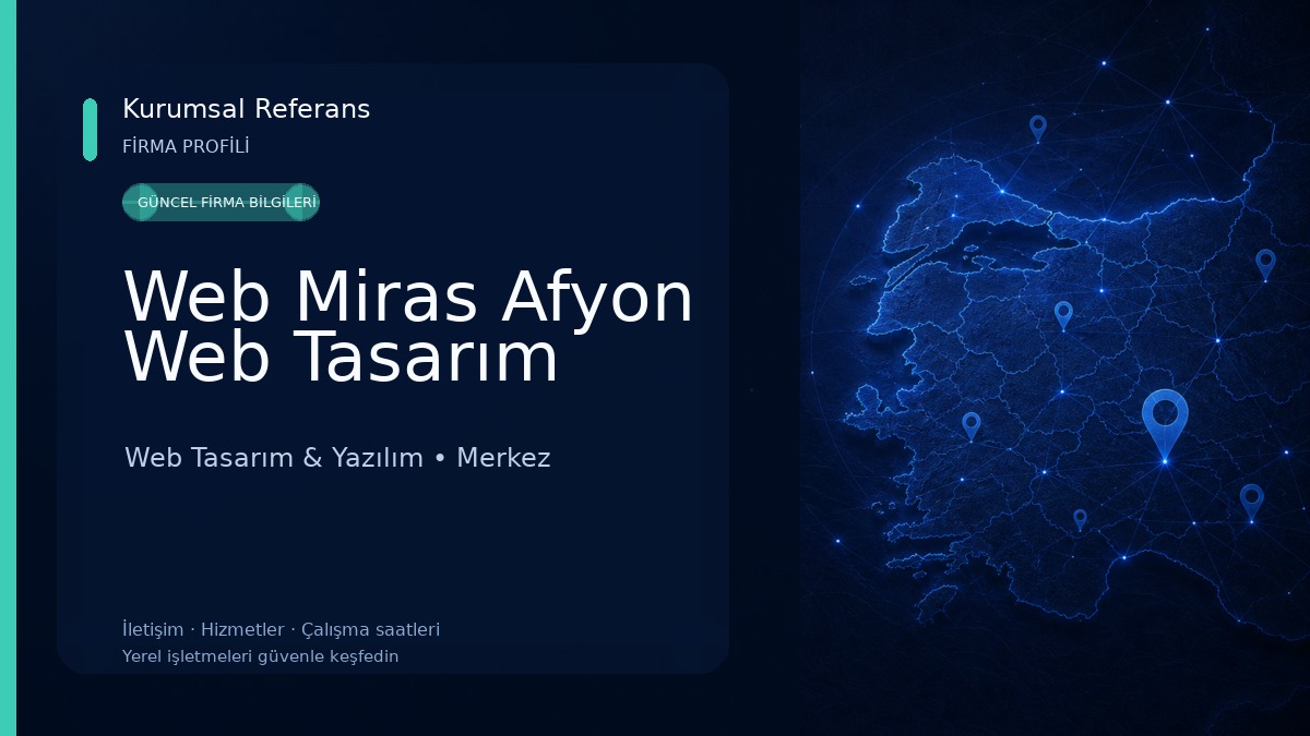 Web Miras Afyon Web Tasarım Web Tasarım & Yazılım