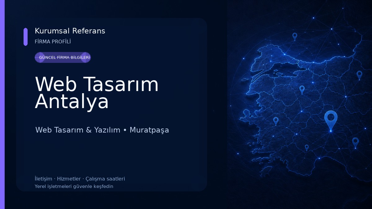 Web Tasarım Antalya Web Tasarım & Yazılım