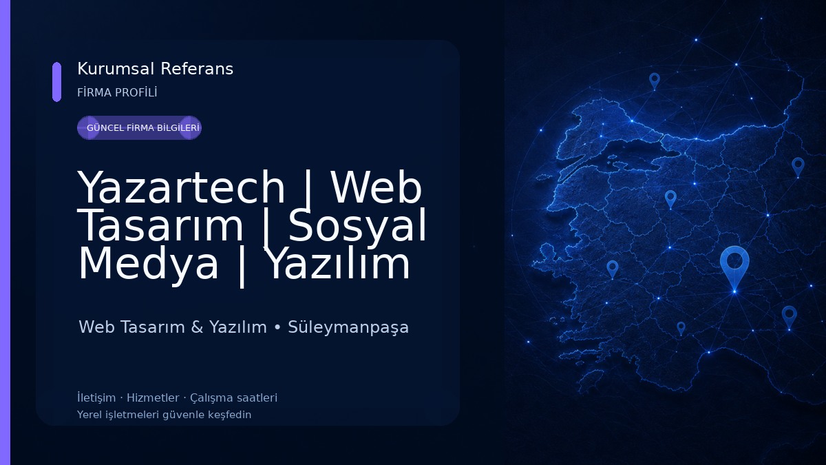 Yazartech | Web Tasarım | Sosyal Medya | Yazılım Geliştirme Web Tasarım & Yazılım