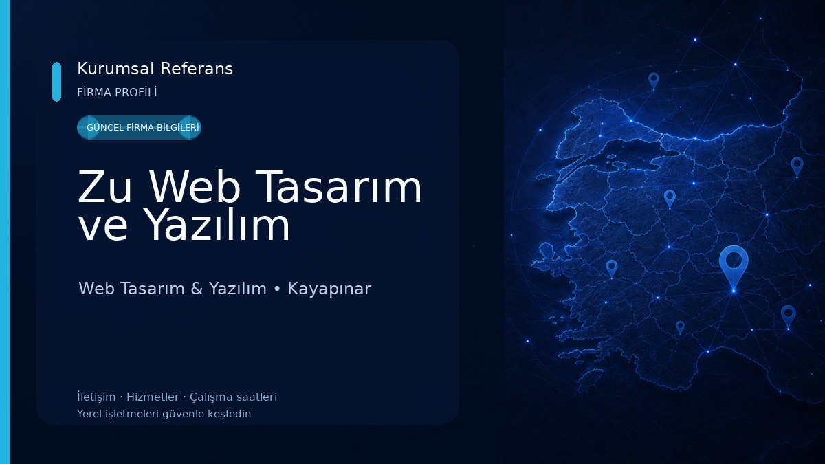 Zu Web Tasarım ve Yazılım Web Tasarım & Yazılım